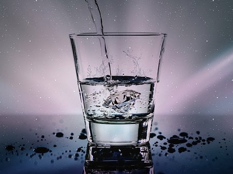 水, 玻璃, 玻璃, 液体, 湿的, 茶点, 钻石, 溅, 水玻璃, 一滴水